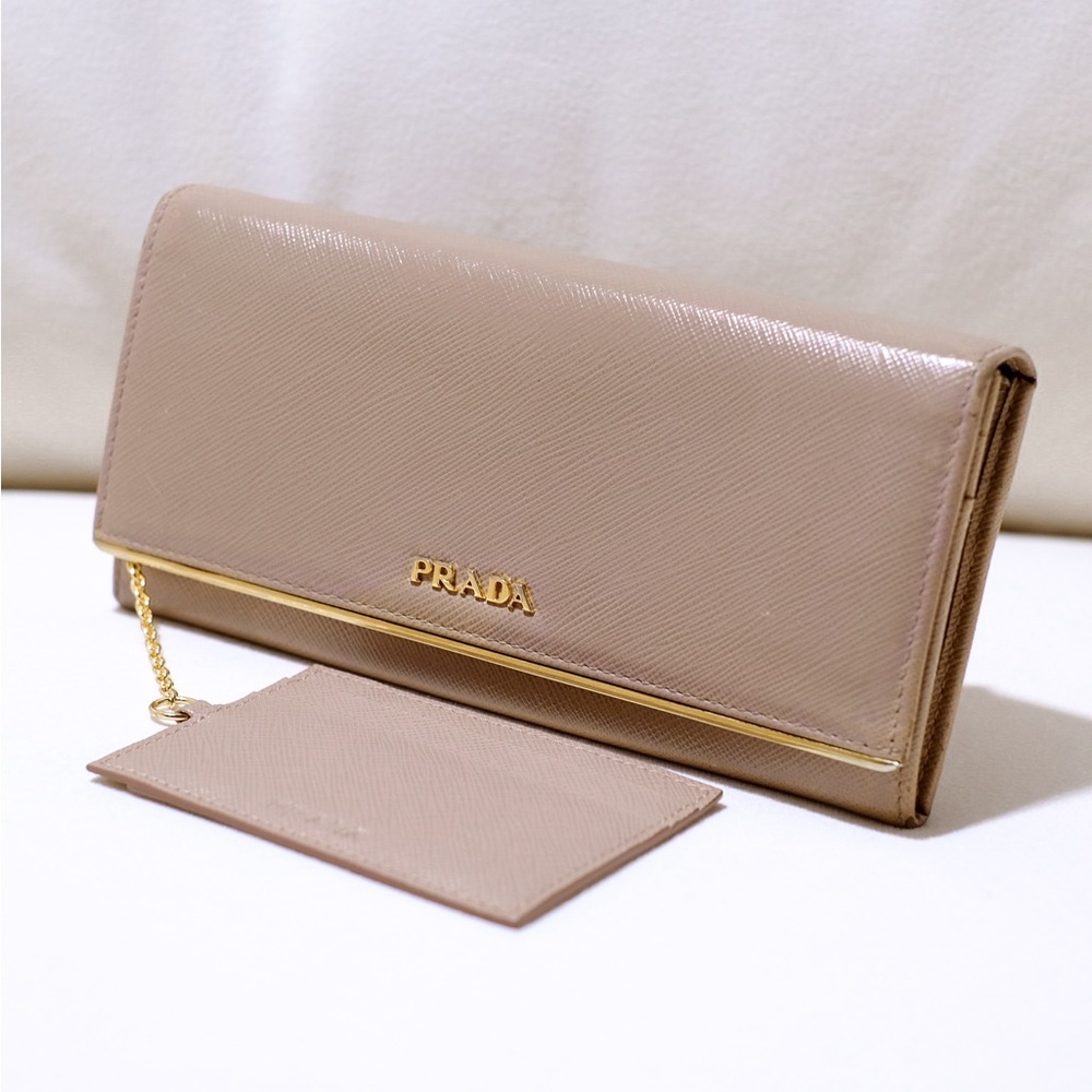 Prada Saffiano Lather Bifold Long Wallet